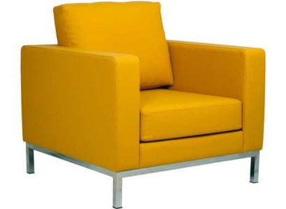 Yellow armchair modern study room relaxation chair imitation leather single seater